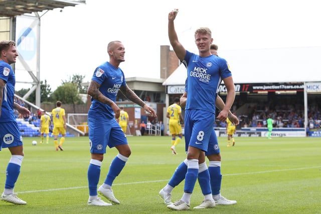 Midfielder O'Hara was another Evans signing (from Dundee) in July 2018 and he scored 21 minutes into his Posh debut in a 2-1 win over Bristol Rovers on the opening day of the 2018/19 League One season at London Road. He's pictured celebrating that goal. O'Hara went on to score four goals in 29 Posh appearances before joining Lincoln City on loan the following season. He then returned to Scottish football with Motherwell where he remains.