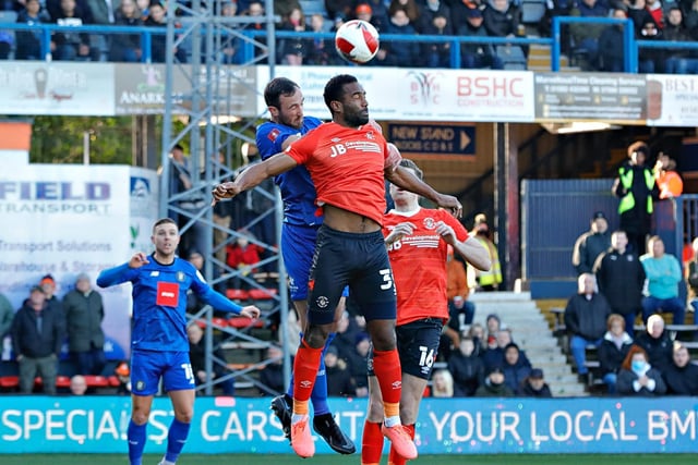 Paired with Adebayo in attack, he was involved in the opener, flicking on to his strike partner to do the rest. Added another goal to his FA Cup repertoire from virtually on the line as he ended a lengthy wait to double his Luton tally.