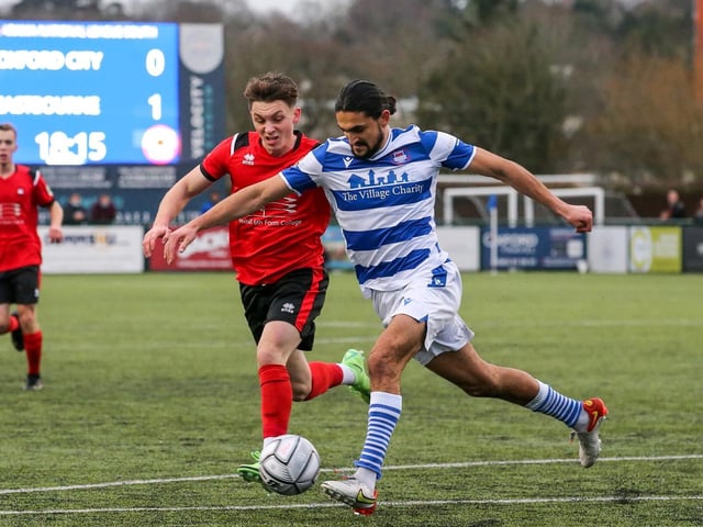 Action from Eastbourne Borough's 2-0 win at Oxford City / Pictures: Lydia and Nick Redman