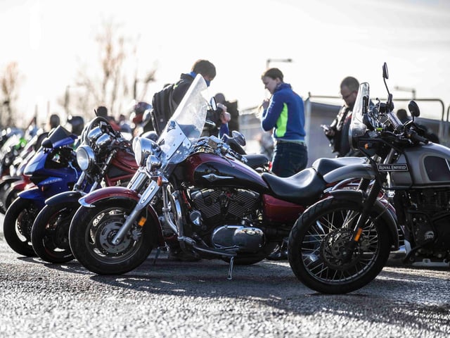 The annual Chilly Willy Charity Motorcycle Ride on January 9, 2022 at the All Seasons Cafe in the Billing Garden Village. Photo by Kirsty Edmonds.