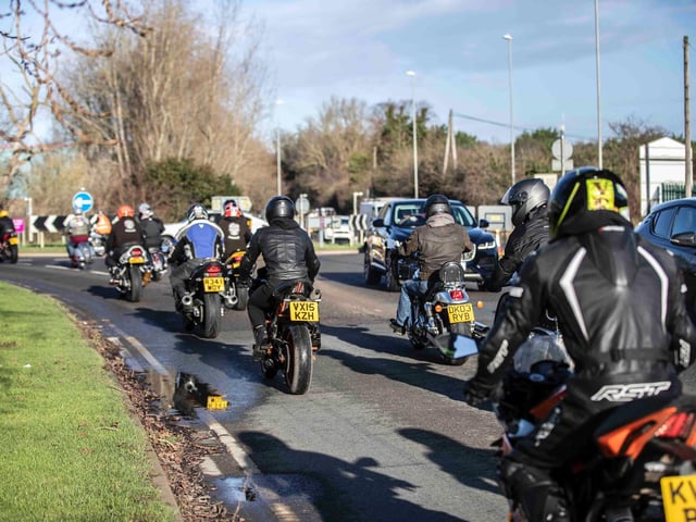 The annual Chilly Willy Charity Motorcycle Ride on January 9, 2022 at the All Seasons Cafe in the Billing Garden Village. Photo by Kirsty Edmonds.