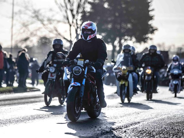 The annual Chilly Willy Charity Motorcycle Ride on January 9, 2022 at the All Seasons Cafe in the Billing Garden Village. Photo by Kirsty Edmonds.