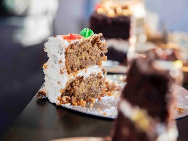 Vegan Market Co in Market Square, Northampton town centre on Sunday, January 9, 2022. Photo by Kirsty Edmonds.