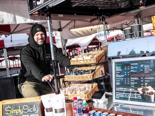 Vegan Market Co in Market Square, Northampton town centre on Sunday, January 9, 2022. Photo by Kirsty Edmonds.