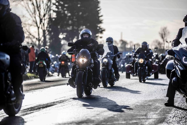 The annual Chilly Willy Charity Motorcycle Ride on January 9, 2022 at the All Seasons Cafe in the Billing Garden Village. Photo by Kirsty Edmonds.