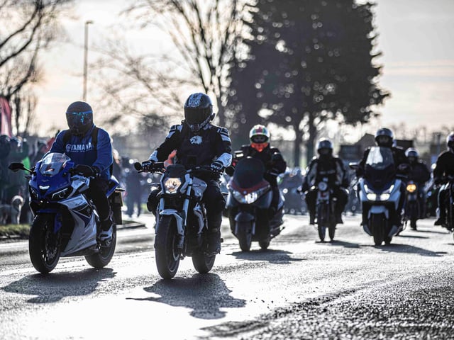 The annual Chilly Willy Charity Motorcycle Ride on January 9, 2022 at the All Seasons Cafe in the Billing Garden Village. Photo by Kirsty Edmonds.
