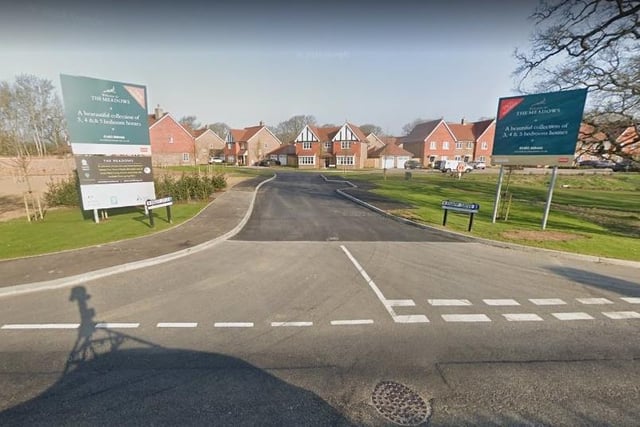 New homes west of Brighton Road, Shermanbury (Google Maps Street View)