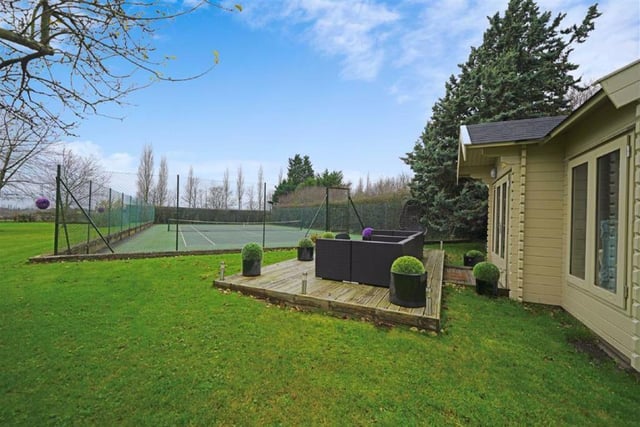 The property also comes with its own tennis courts