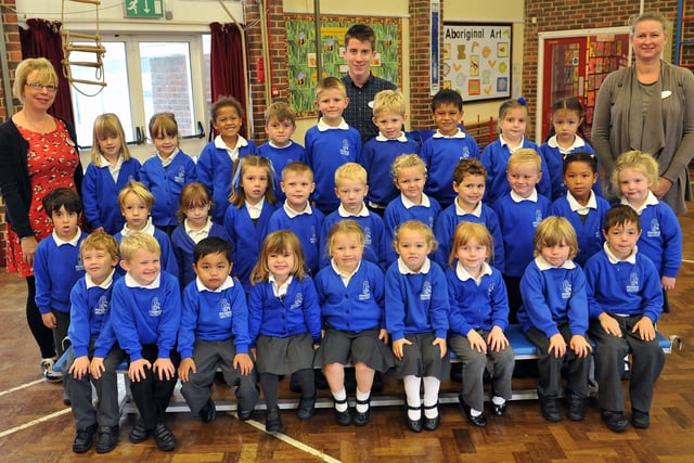 Reception class at Broadwater C of E School in autumn 2014