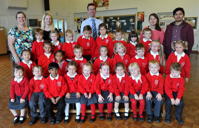 Reception class at English Martyrs School in Goring  in autumn 2014