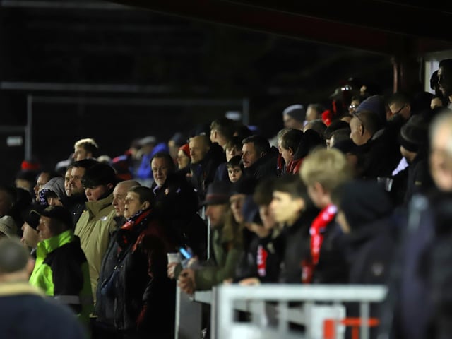 A healthy contingent of Kettering fans made the trip to the south of Northants to watch their team