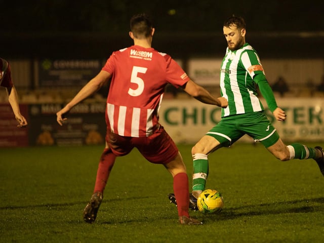 Action from Chichester City's 5-2 RUR Cup win over Steyning Town at Oaklands Park / Pictures: Chris Hatton