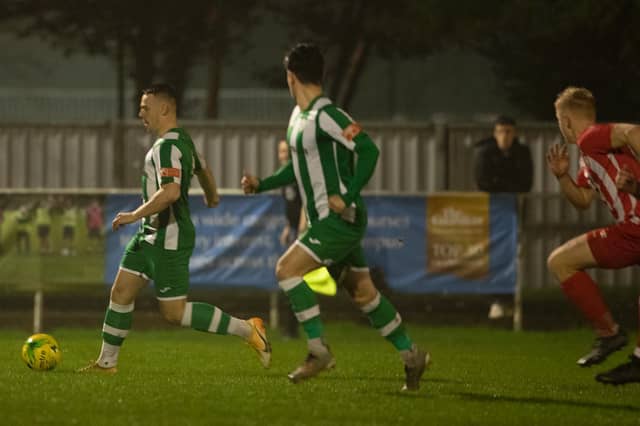 Action from Chichester City's 5-2 RUR Cup win over Steyning Town at Oaklands Park / Pictures: Chris Hatton