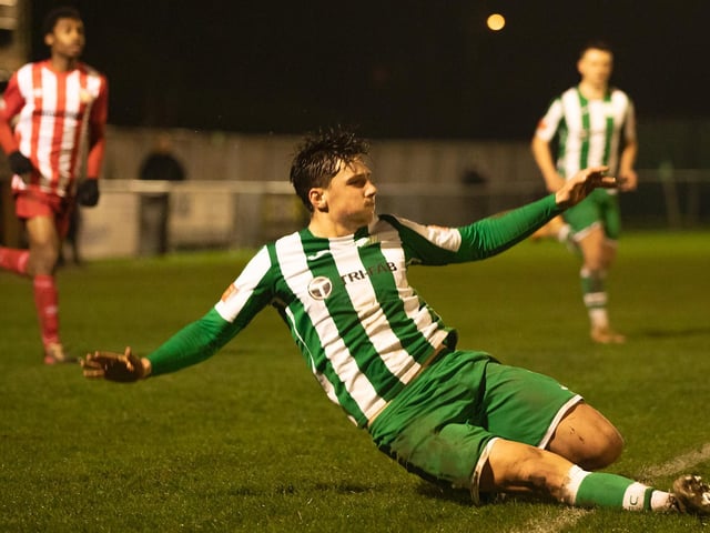 Action from Chichester City's 5-2 RUR Cup win over Steyning Town at Oaklands Park / Pictures: Chris Hatton