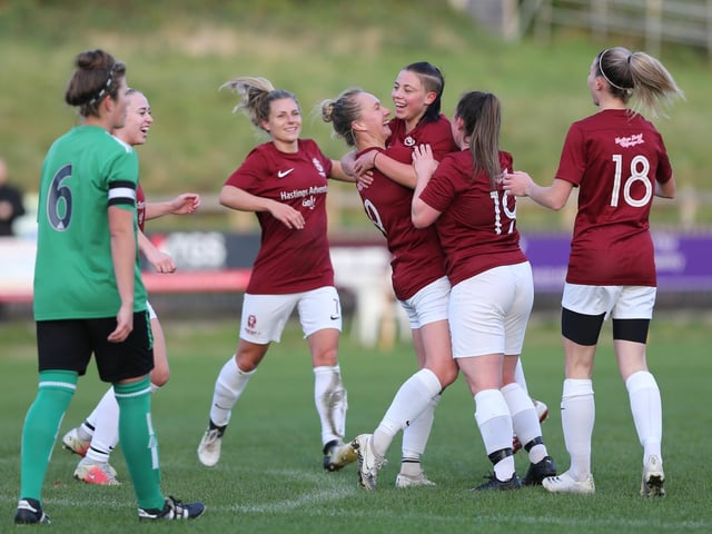 Pictures showing Hastings United Women's season so far - which has seen them go unbeaten in the London and South East League and make good progress in the cups / Photos: Scott White