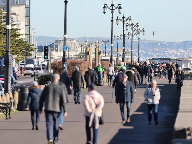 People have been out and about enjoying the glorious winter sunshine on Worthing seafront