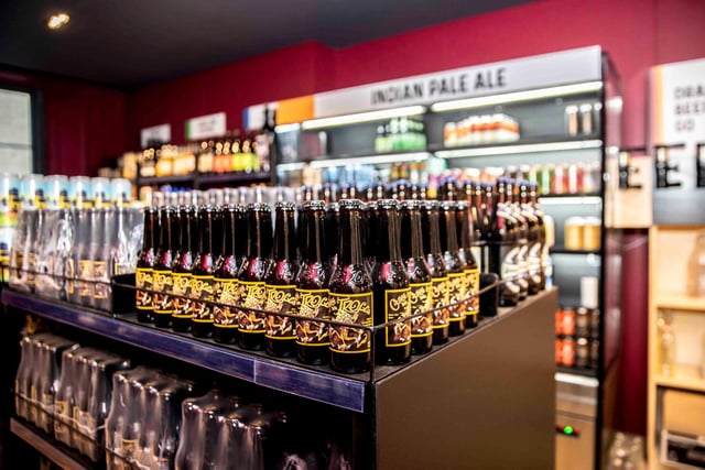 Inside the new Vins and Bieres shop in St Giles Terrace. Photo: Kirsty Edmonds