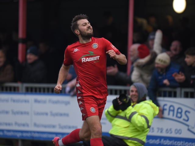 Action and goal celebrations from Worthing's 4-0 Isthmian premier win at home to Leatherhead / Pictures: Marcus Hoare