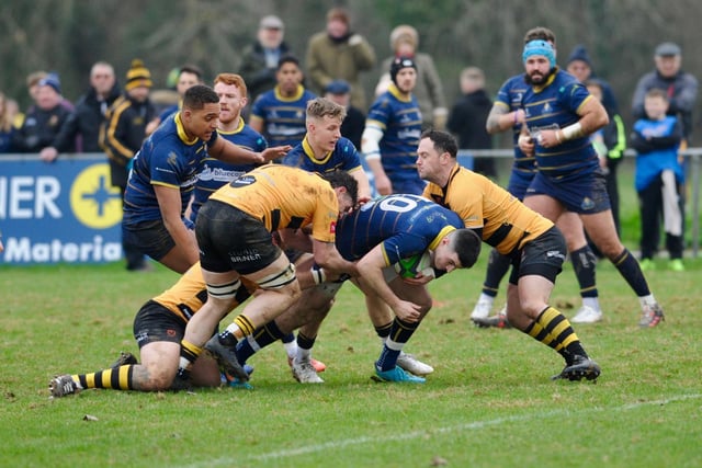 Action from Worthing Raiders' 33-19 win at home to Canterbury in rugby's National two south / Pictures: Stephen Goodger