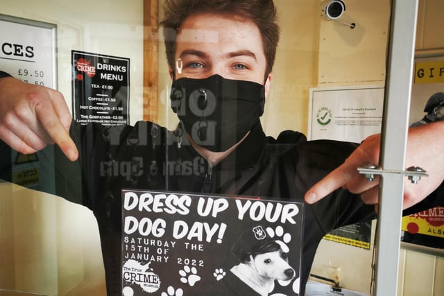 Dress Up Your Dog Day at the True Crime Museum in Hastings.

Staff member Harvey SUS-220116-154323001
