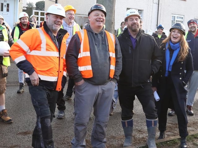 The DIY SOS team gathered for a pre-project photo