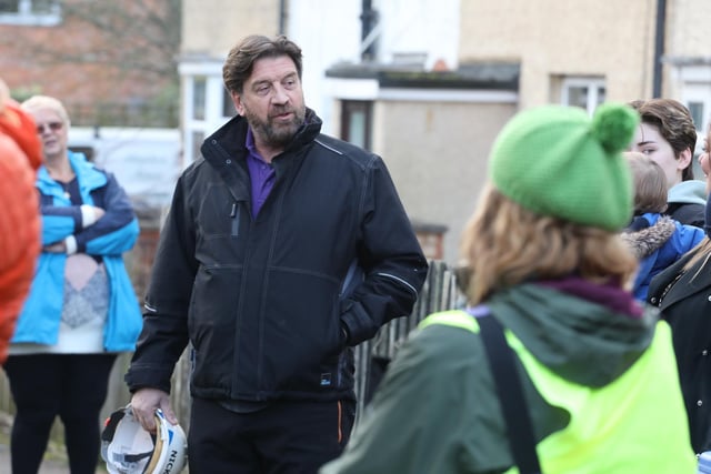 Presenter Nick Knowles chatting before the start of the Big Build