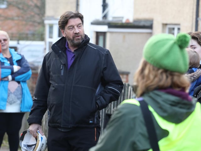 Presenter Nick Knowles chatting before the start of the Big Build