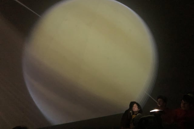 Beachy Head Afterlight Festival on October 29. People enjoy the inflatable planetarium session. SUS-220118-084233001
