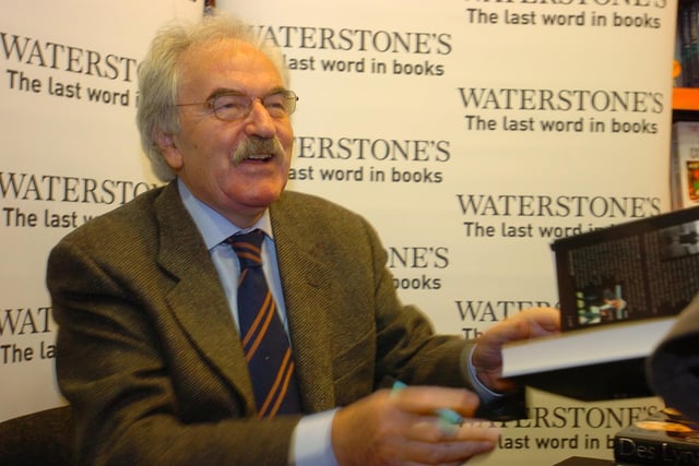Des  Lynam signing books at Waterstones bookshop at Bridge street -