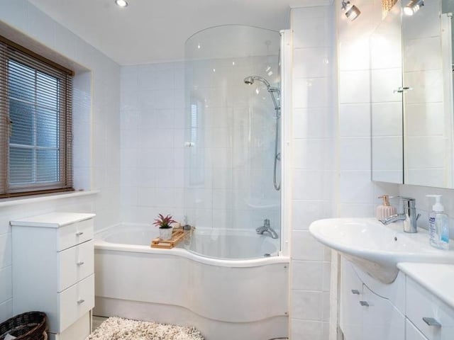 The bathroom.