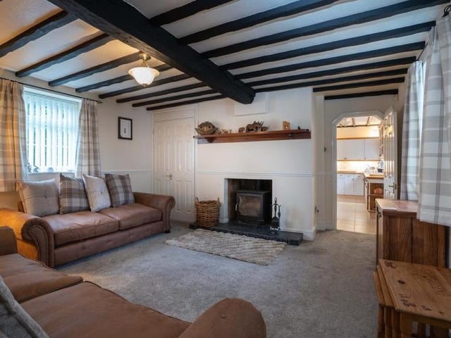 The other end of the open plan lounge and dining room.