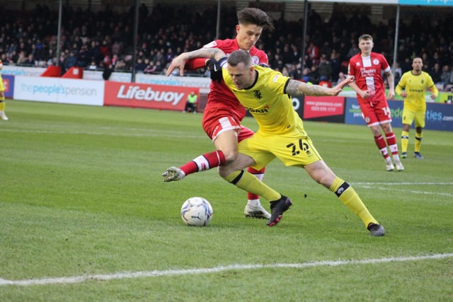 Tom Nichols. Crawley Town v Tranmere Rovers. Pictures by Cory Pickford SUS-220122-162019004