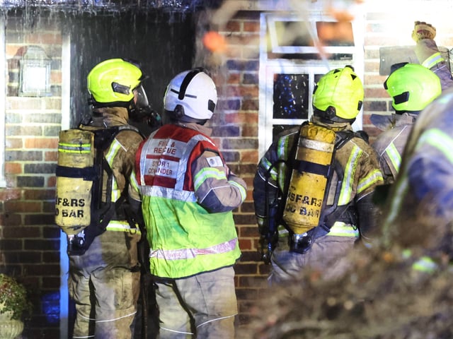 The scene of the fire at Bramber, Steyning. Picture by Eddie Mitchell SUS-220123-084007001