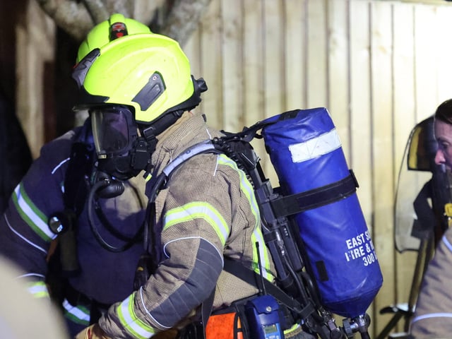 The scene of the fire at Bramber, Steyning. Picture by Eddie Mitchell SUS-220123-083806001