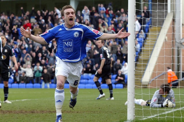 High levels of commitment, plenty of quality and an ability to play well in a number of positions endeared Lee to the Posh faithful. He wasn't a superstar in the back-to-back promotion wins of 2007-08 and 2008-09, but he delivered vital moments in two big games in the latter season. He headed the only goal of the game for 10-man Posh to beat local rivals Northampton Town (he's pictured celebrating) and then scored the goal at Colchester that sealed a stunning promotion for an outstanding side.