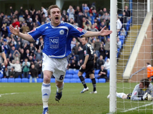 High levels of commitment, plenty of quality and an ability to play well in a number of positions endeared Lee to the Posh faithful. He wasn't a superstar in the back-to-back promotion wins of 2007-08 and 2008-09, but he delivered vital moments in two big games in the latter season. He headed the only goal of the game for 10-man Posh to beat local rivals Northampton Town (he's pictured celebrating) and then scored the goal at Colchester that sealed a stunning promotion for an outstanding side.