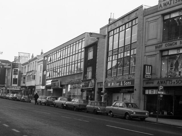 December 1969...Abington Street, Northampton with Watts and Finefare supermarket