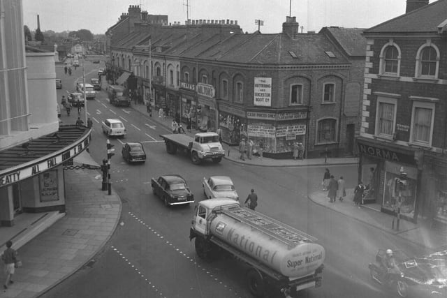 Traffic in Lower Mounts Abington Street junction with York Road July 18, 1962