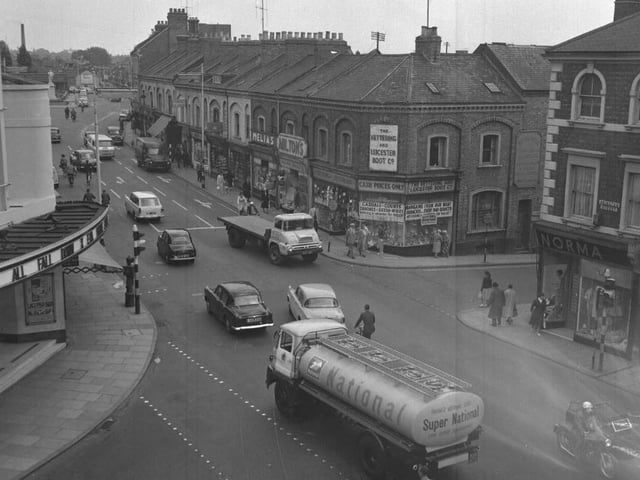 Traffic in Lower Mounts Abington Street junction with York Road July 18, 1962