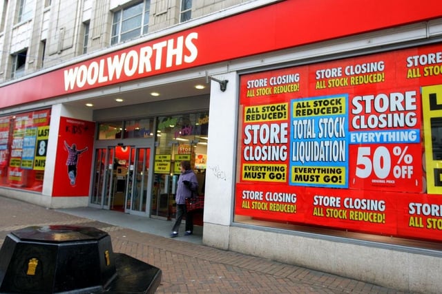 The Woolworths store's closing down sale in 2008