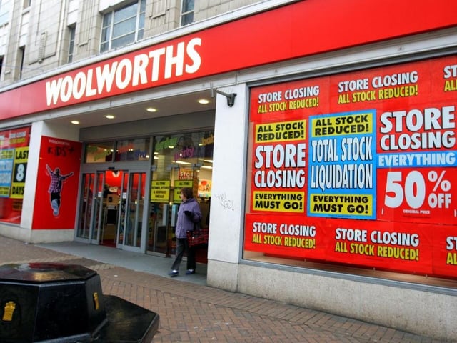 The Woolworths store's closing down sale in 2008