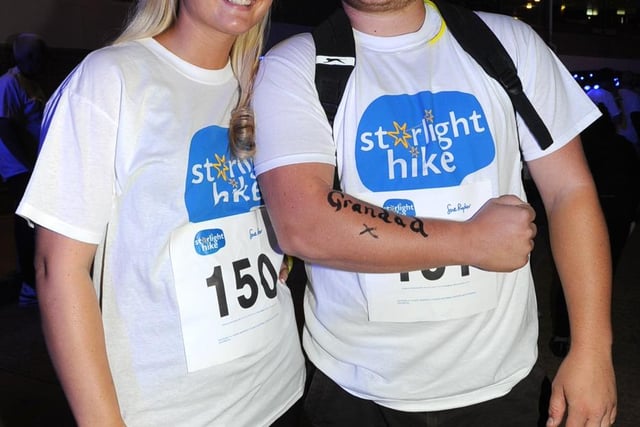 Start of the Starlight Hike in aid of Sue Ryder from Peterborough Greyhound Stadium. Michelle Neale and Peter Neale, from Hampton, walking in memory of Peter's grandfather, Reg Neale ENGEMN00120120909162340