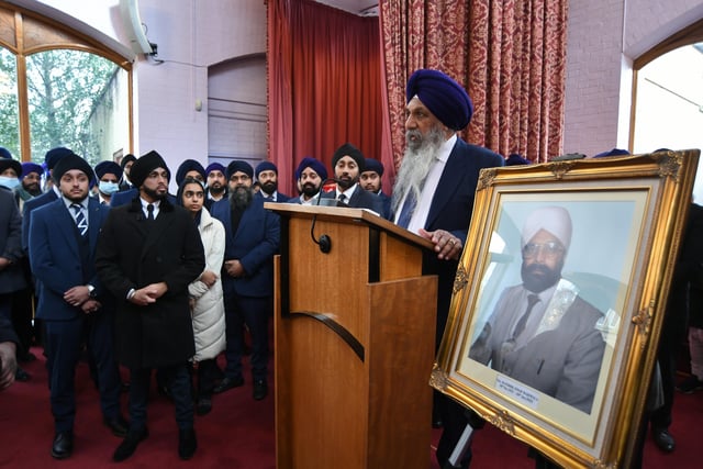 Funeral of Randhir Singh Wahiwala at Peterborough Crematorium.