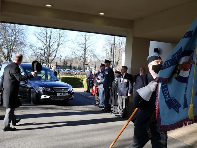The RAFA standard was carried ahead of the hearse