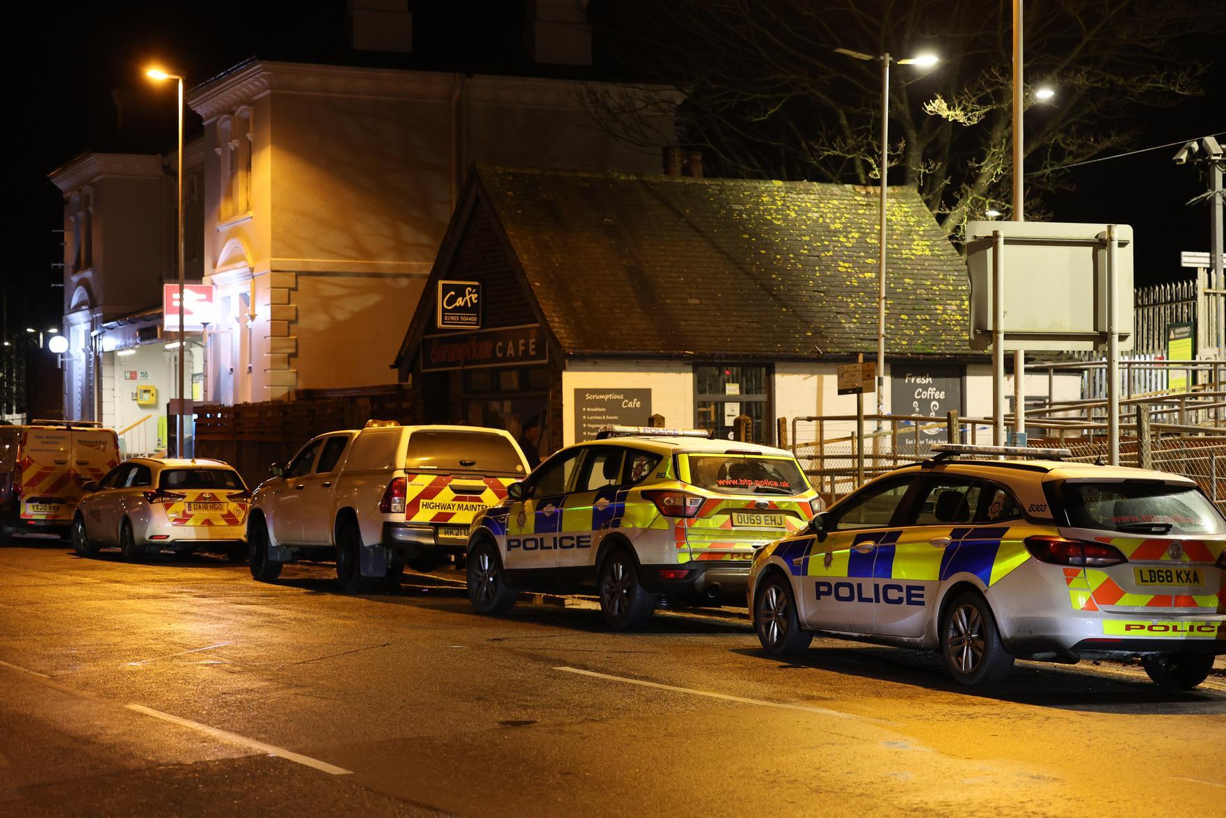 Emergency services respond to incident at West Worthing Station. Photo: Eddie Mitchell