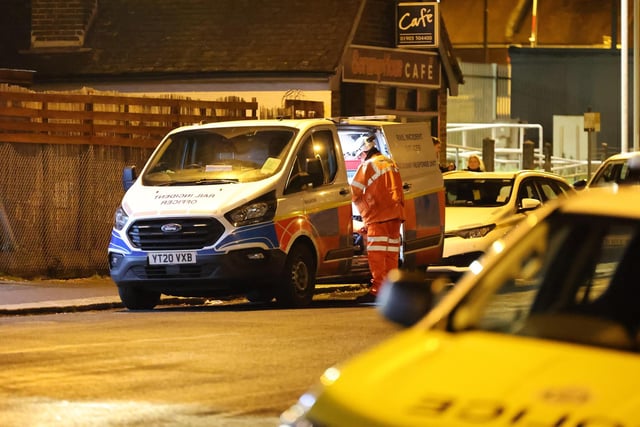 Emergency services respond to incident at West Worthing Station. Photo: Eddie Mitchell