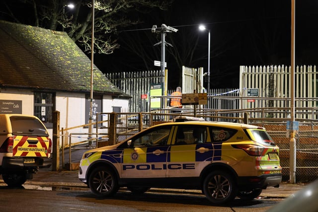 Emergency services respond to incident at West Worthing Station. Photo: Eddie Mitchell