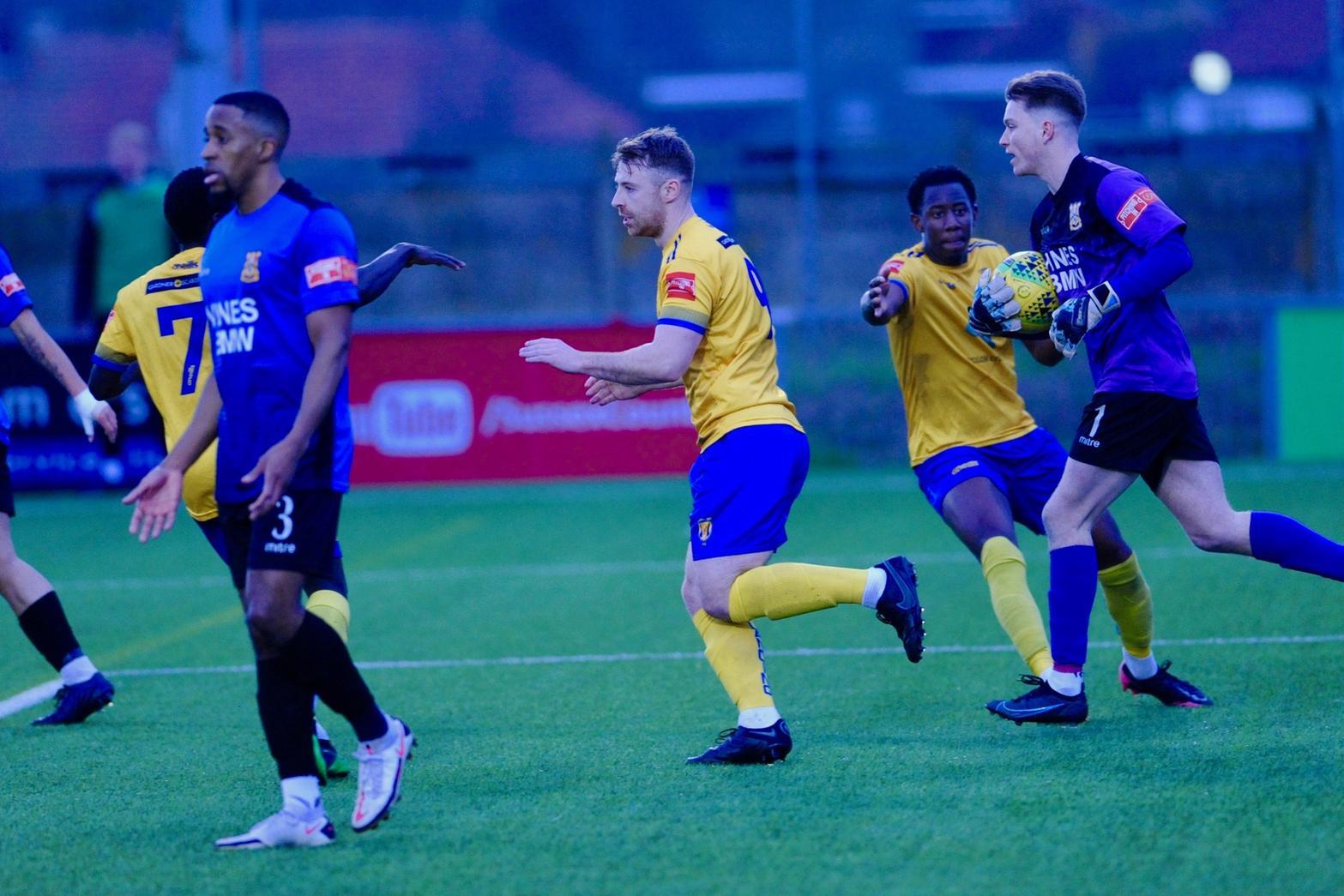 Action and goal celebrations from Lancing's win over Three Bridges / Picture: Stephen Goodger