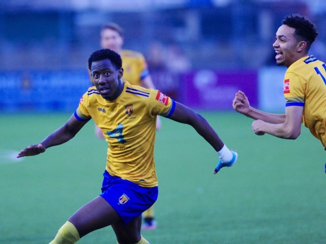 Action and goal celebrations from Lancing's win over Three Bridges / Picture: Stephen Goodger