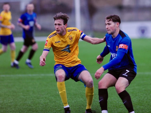 Action and goal celebrations from Lancing's win over Three Bridges / Picture: Stephen Goodger